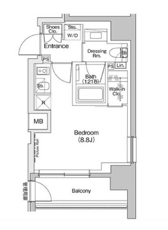 ザ・パークハビオ入谷の物件間取画像